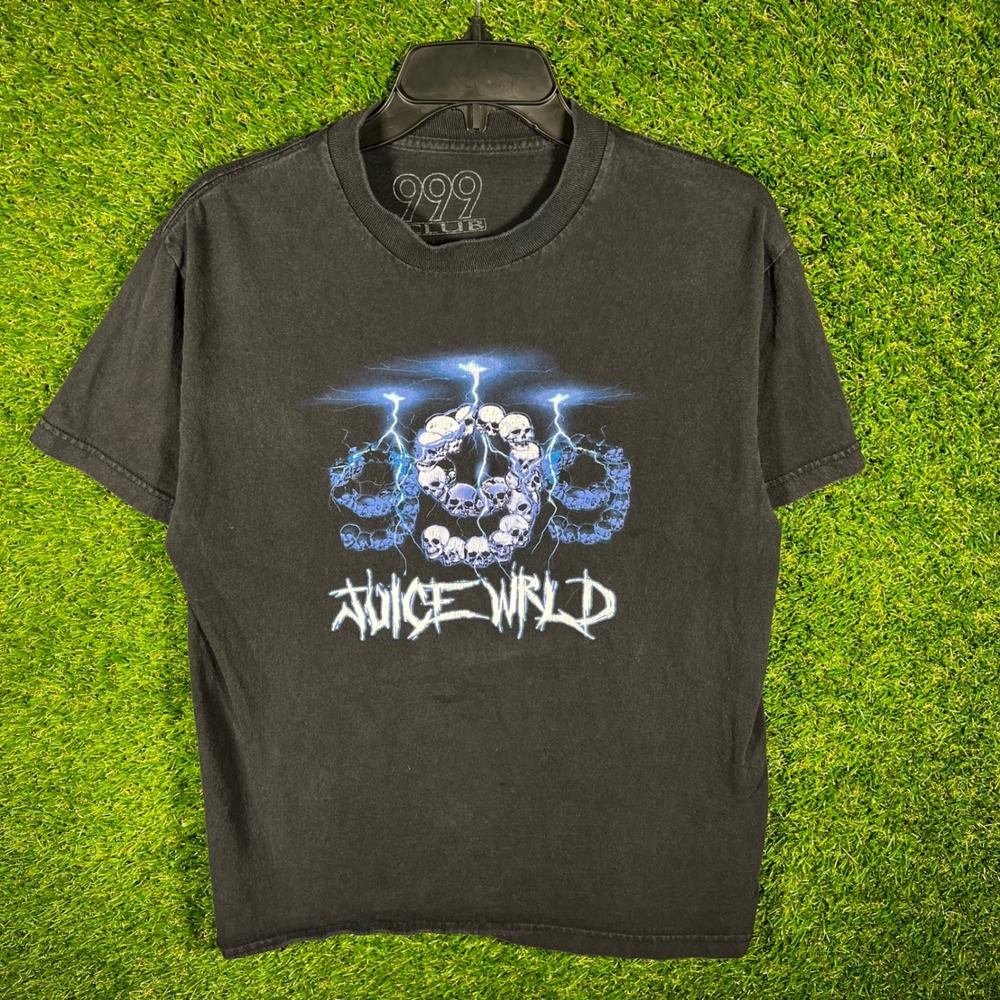 Juice WRLD‎ 999 Club T-Shirt Mens Small Black Skull Lightning Vanity Graphic Tee